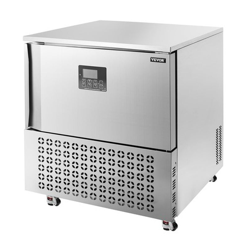 VEVOR 114L Commercial Blast Freezer 5 Trays Blast Chiller Chest Seafood Gelato