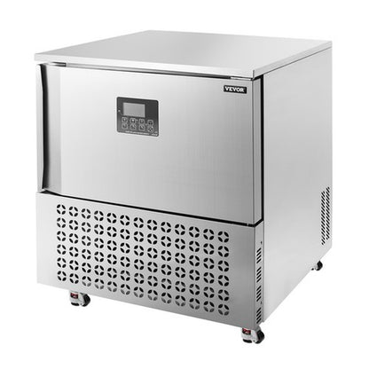 VEVOR 114L Commercial Blast Freezer 5 Trays Blast Chiller Chest Seafood Gelato