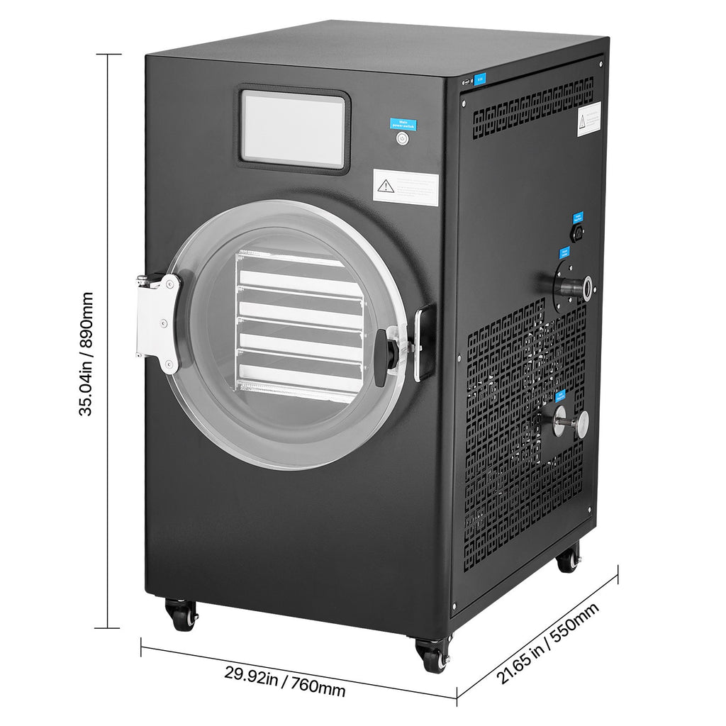 Vacuum Freeze Dryer 4-Layer Fruit Vegetable Freeze Drying Machine W/ Pump Black