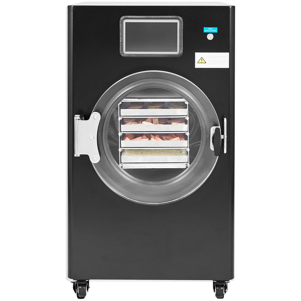 Vacuum Freeze Dryer 4-Layer Fruit Vegetable Freeze Drying Machine W/ Pump Black