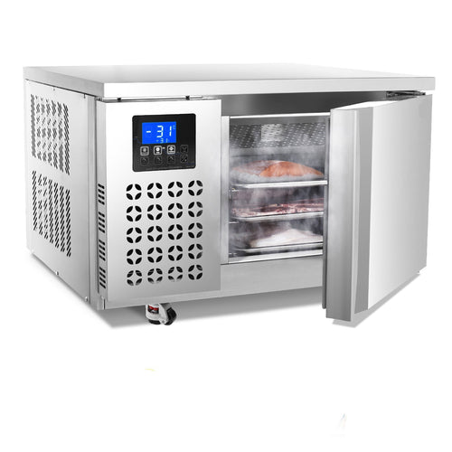 80L Commercial Blast Freezer 3 Trays Blast Chiller Chest Seafood Ice Cream