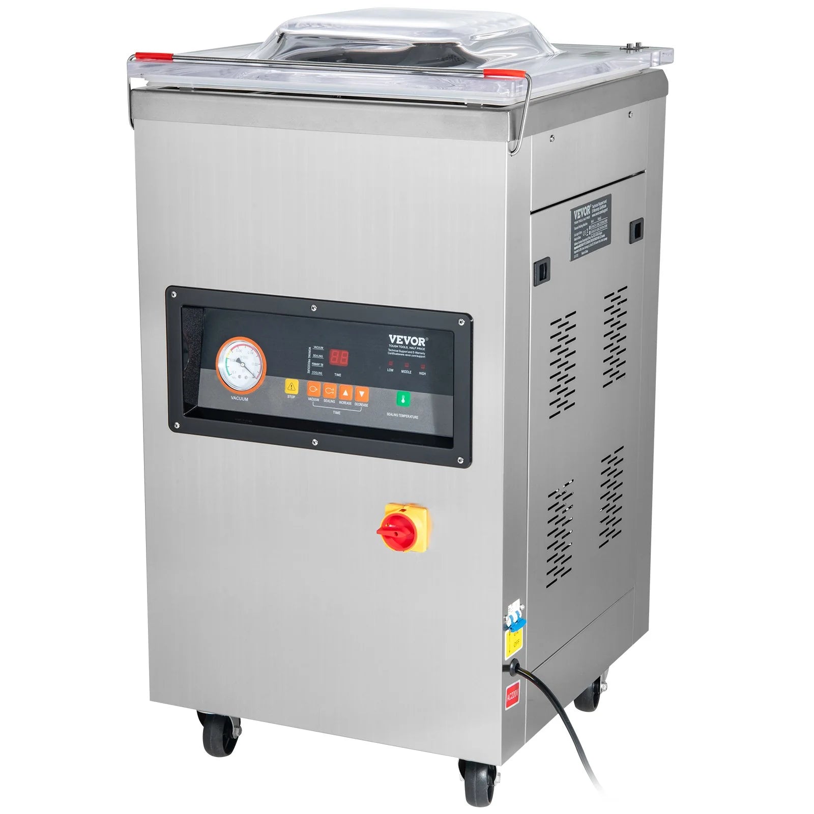VEVOR Chamber Vacuum Sealer, 600W Sealing Power, Vacuum Packing Machine for Wet Foods, Meats, Marinades and More, Compact Size with 15.7 Sealing Length, Applied in Home Kitchen and Commercial Use