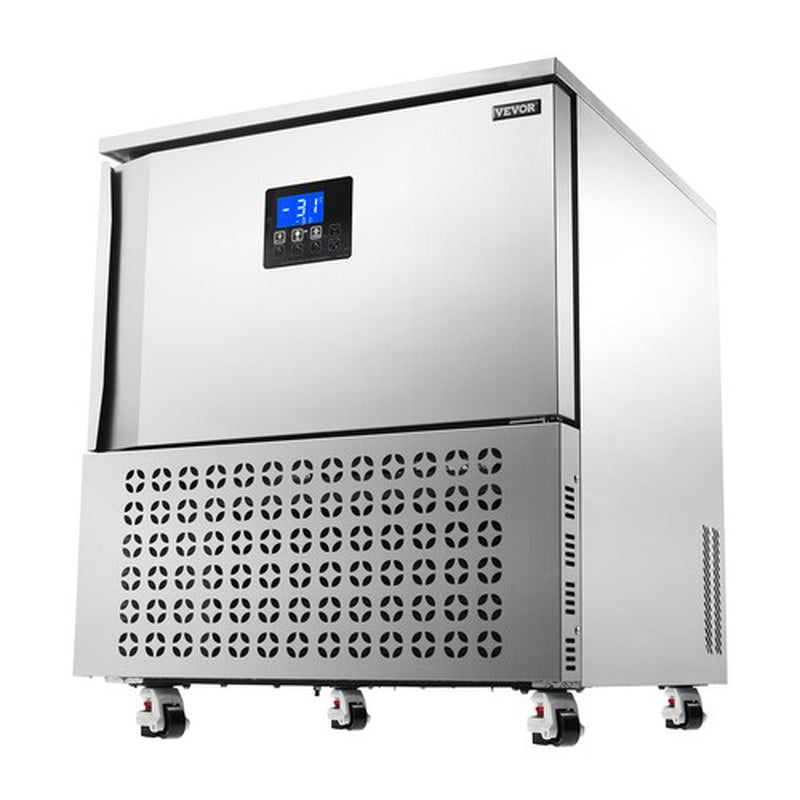VEVOR 114L Commercial Blast Freezer 5 Trays Blast Chiller Chest Seafood Gelato