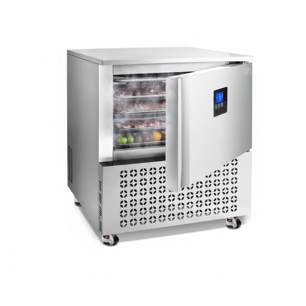 VEVOR 114L Commercial Blast Freezer 5 Trays Blast Chiller Chest Seafood Gelato
