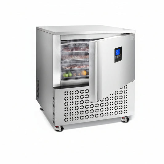 VEVOR 114L Commercial Blast Freezer 5 Trays Blast Chiller Chest Seafood Gelato
