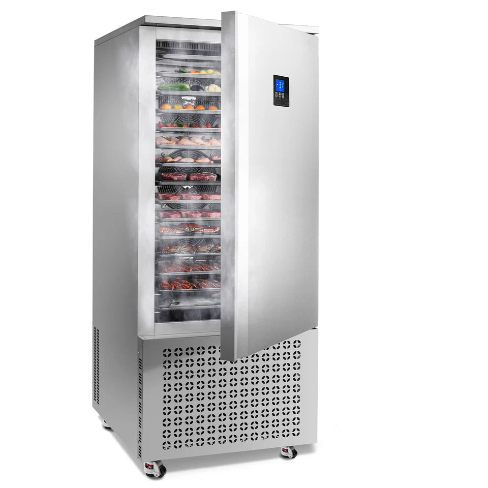 VEVOR 370L Commercial Blast Freezer 15 Trays Blast Chiller Chest Seafood Gelato