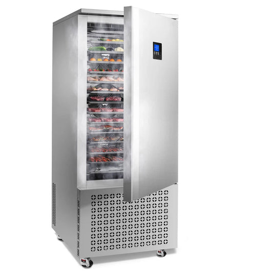 VEVOR 370L Commercial Blast Freezer 15 Trays Blast Chiller Chest Seafood Gelato